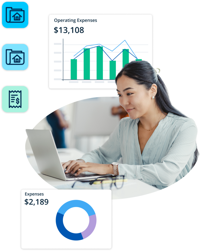 Portfolio rental accounting tracking finances for rental property management